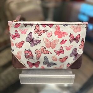 Butterfly Print Cosmetic Bag Bundle- Pink and Purple
